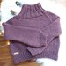 Maglione in lana grossa fatto a mano da donna, maglione ai ferri , maglione pesante, maglione da montagna, maglione rosa scuro, maglione XXL