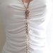 Collana lunga realizzata artigianalmente in tessitura con cristalli bronzo - WCN07