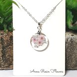 Kkjoy Collana Con Ciondolo Fiori Gemelli In Acciaio Inox - Gioiello Regalo Per Donna, 60cm, Antiallergico - 2