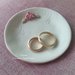 Piattino artigianale svuotatasche romantico rose porta anelli fedi bijoux accessori bomboniera matrimonio regalo  