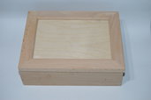 Scatola in legno portafotografie portafoto artigianale decoupage bomboniere cm 13x18