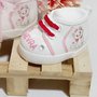 Bomboniera nascita battesimo bimba scarpina scarpetta scarpa sneakers Minnie Minù Aristogatti segnaposto compleanno personalizzabile con nome