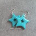 Orecchini stella turchese argilla polimerica regalo di Natale 