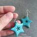Orecchini stella turchese argilla polimerica regalo di Natale 