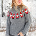 maglione natalizio fatto a mano, maglione con babbo natale, maglione di natale donna, maglione in alpaca grigio, maglione norvegese