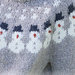 Maglione di Natale, maglione natalizio fatto a mano, maglione con pupazzi di neve, maglione in alpaca grigio, maglione norvegese