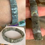 Bracciale Labradorite Uomo - Pietra Naturale 8mm Per Protezione E Benessere