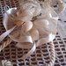 sacchetto bomboniera fiore bianco tessuto 