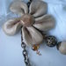 The crystal bronze flower necklace