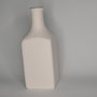 Bottiglia piccola in terracotta bianca da decorare decoupage, bomboniere regalo ceramica artigianale cm 18×6,5×6,5