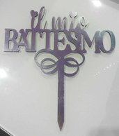 cake topper legno decorazione torta personalizzato regalo handmade laser party battesimo compleanno anniversario