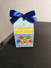 Scatolina scatola baby shark completa compleanno festa 