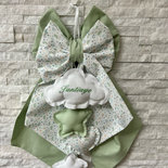 Fiocco Nascita Bambino Cielo, Ecru E Righe Blu - Foto 7