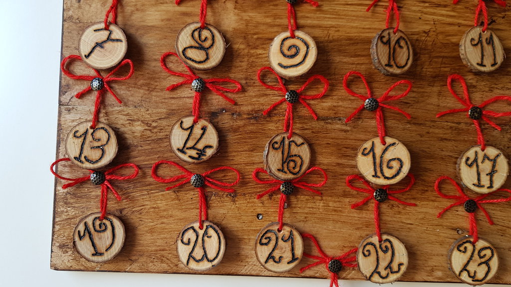 Calendario Dell Avvento In Legno Calendario dell'avvento in legno - Feste - Natale - di l'angolo di