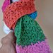 sciarpa, bimba bambina fatta a mano, di microfibra colorata