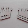 magnete bomboniera corona re regina king queen incisione nome personalizzato handmade laser nascita battesimo primo compleanno