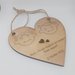 targhetta legno incisa rettangolare cuore personalizzata festa dei nonni handmade laser festa del papà
