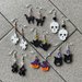 Lotto orecchini pendenti Halloween di plastica fatti con stampante 3D