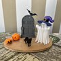 Decorazione Halloween stampa 3D su base in legno