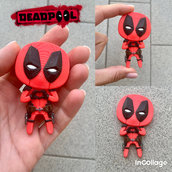 Calamita magnete Deadpool 7 cm realizzato con stampa 3d a filamento e dipinto a mano