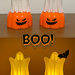Decorazioni Halloween con fantasma su zucca a led