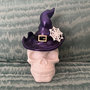 Decorazione Halloween con teschio con cappello