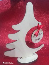 albero di natale legno auguri handmade laser regalo maestra decorazione addobbo personalizzato christmas