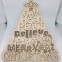fuoriporta legno crepla albero di natale merry christmas handmade laser regalo decorazione dietroporta personalizzato