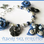 Bracciale Farfalla Fimo Serie "Butterfly Naif" Estate 2011 Rosa Blu