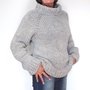 Pullover donna beige, maglione in alpaca, maglione in lana fatto a mano, maglia ai ferri, maglione invernale donna, maglione di lana pesante