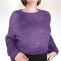 Maglione mohair, maglione trasparente, maglione corto da donna, maglione crop, maglioncino leggero donna
