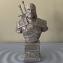 Mezzo busto action figure Geralt di Rivia The Witcher 10 cm realizzato con stampante 3d