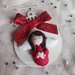 Idea regalo natale -pallina decorazione natale  angelo rosso