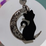 Orecchini A Gatto Nero Con Cappello Da Strega – Argento Sterling 925, Dimensioni 6x9 Mm, Confezione Regalo