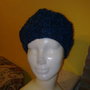 BERRETTO PARISIENNE LANA MOHAIR DONNA BLU