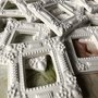 40 Cornici in gesso Shabby Chic Segnaposto Comunione Cresima Matrimonio 