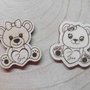 magnete bomboniera orsetta teddy bear incisione nome personalizzato handmade laser nascita battesimo primo compleanno