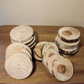10 Fette di legno / Dischi  in legno naturale