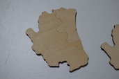 Confezione di 20 Sagome in legno forma regione Abruzzo cm 6X5 fatte a mano calamita artigianale