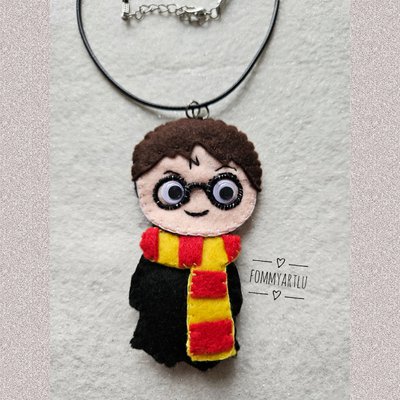 Collana Harry Potter in feltro, ciondolo Harry Potter - Gioielli 