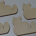 Confezione di 20 Sagome in legno forma gatto cm 7,5x6,5 fatte a mano