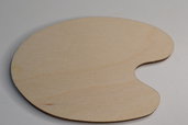Sagoma in legno forma tavolozza cm 7,5 fatta a mano