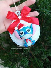 Christmas Stitch- pallina natale da appendere regalo bambino ragazza 