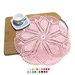 Centrino rosa ad uncinetto in cotone 31 cm - 2CN