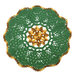 Centrino verde e marrone sfumato rotondo ad uncinetto in cotone 35 cm - 16CN