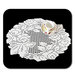 Centrino bianco a filet con rose ad uncinetto 43x32 cm - 18CN