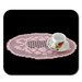 Centrino rosa a filet con fiocco ad uncinetto 35x19 cm - 54CN