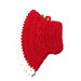 Presina cappello rosso con fiori ad uncinetto in cotone 12.5x18 cm - 38PRS