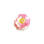 Fiore rosa sfumato con perla ad uncinetto 5 cm - 5 PEZZI - 26PLC