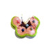 Farfalla colorata ad uncinetto in cotone 6x5 cm - 4 PEZZI - 2PLC